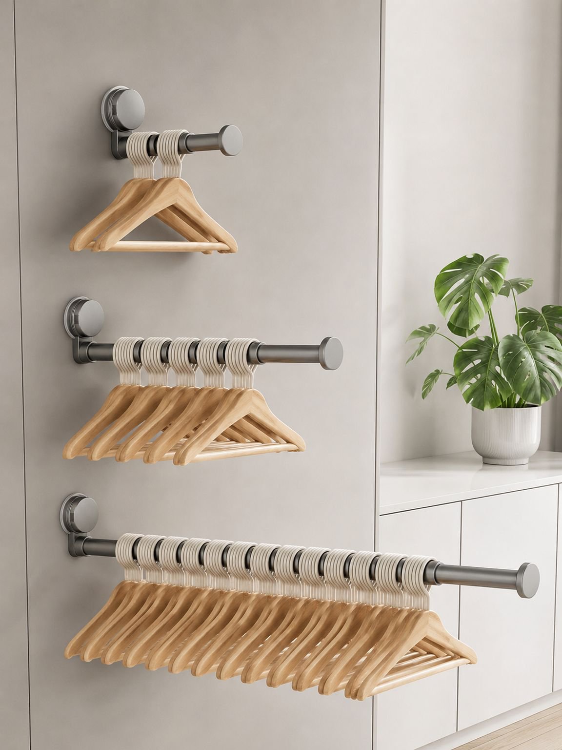 Closet hanger organizer designed to reduce hanger clutter