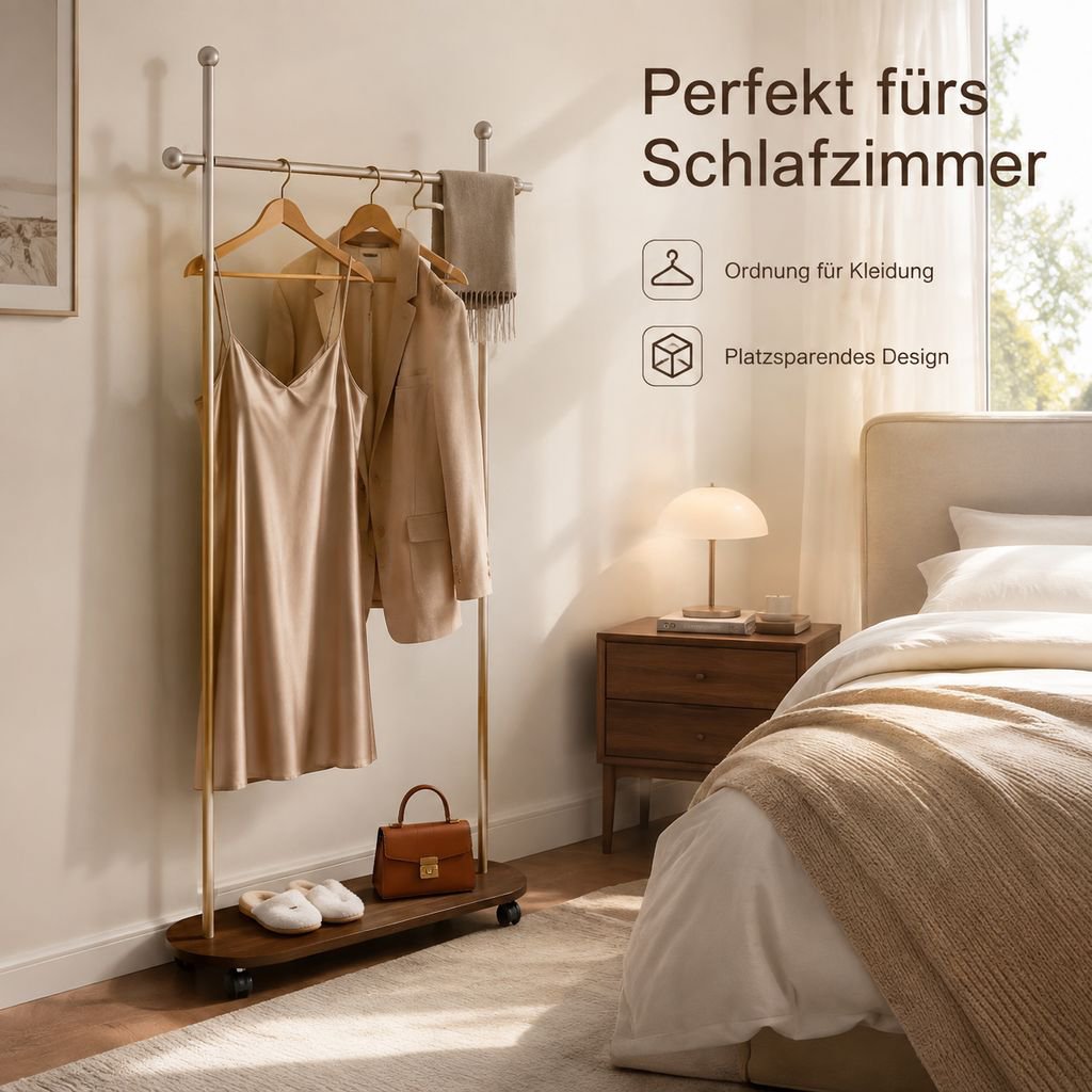 Freistehende Garderobe und Hutablage aus Metall