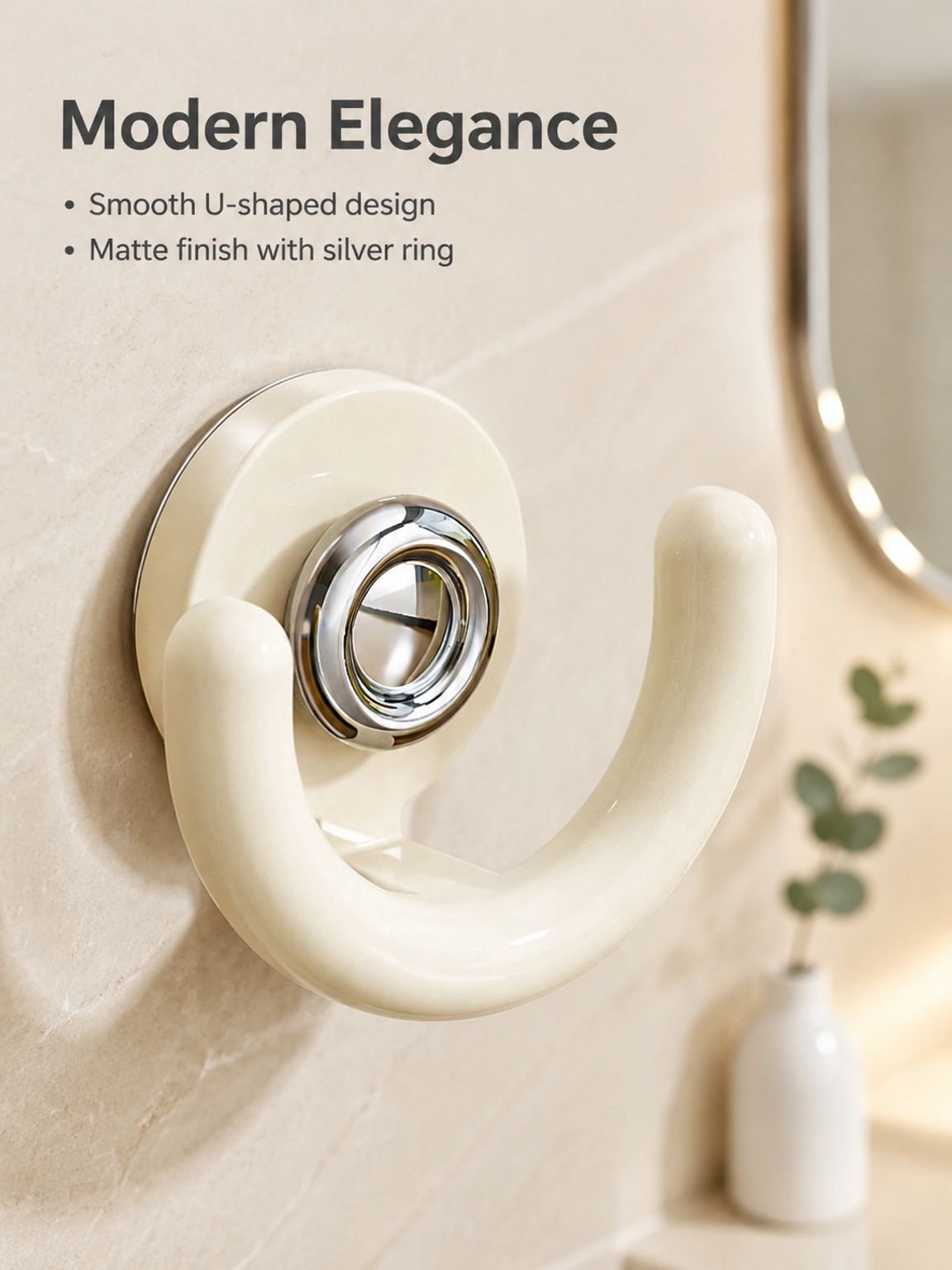 Wall suction slipper organizer mounted in a modern bathroom
