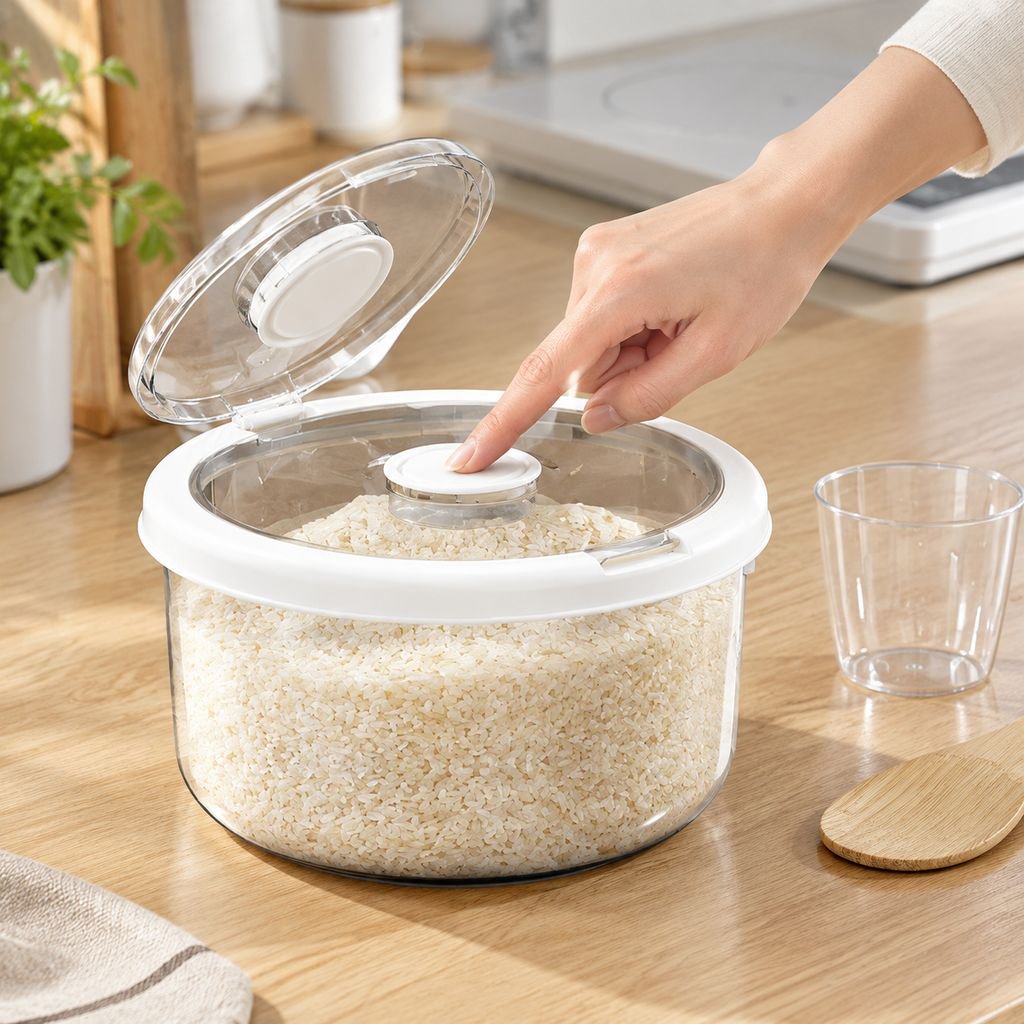 大容量密閉米びつ・防虫・防湿・食品グレードの保存容器・小麦粉や猫用フード、犬用フードに対応