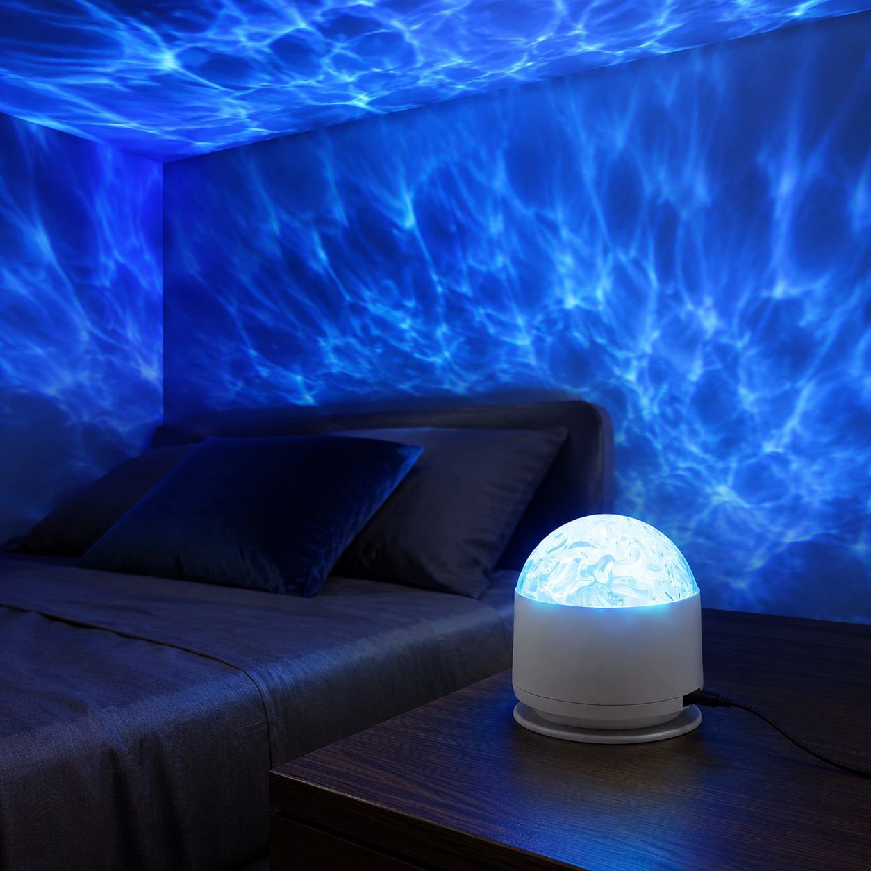 Lámpara Creativa de Proyección de Agua y Aurora Boreal, Cielo Estrellado para Dormitorio