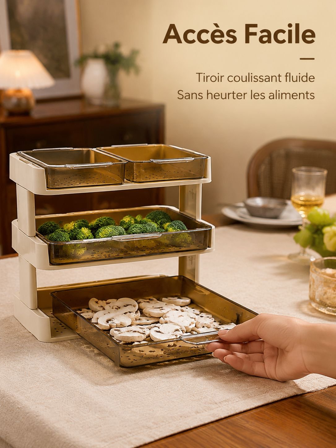 Assiette pour fondue chinoise avec espaces séparés pour sauces et accompagnements