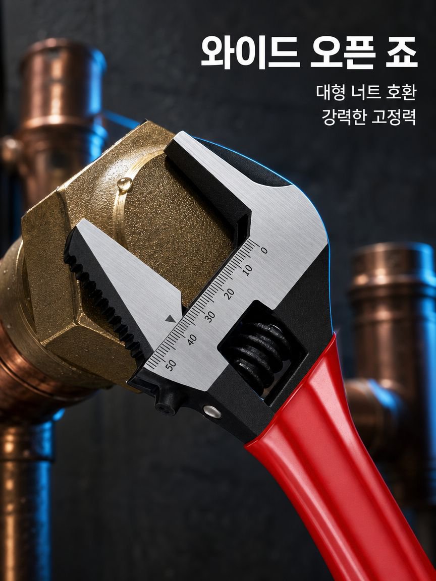 전강 오버사이즈 오픈 숏핸들 렌치