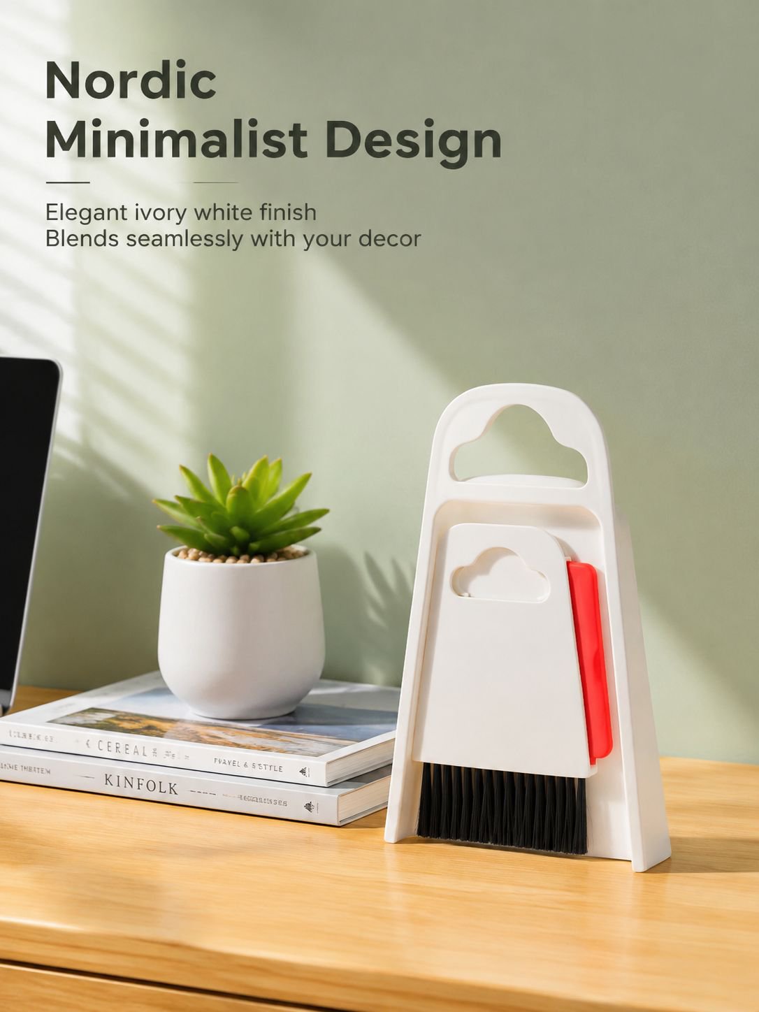 Compact desktop mini broom for cleaning tables