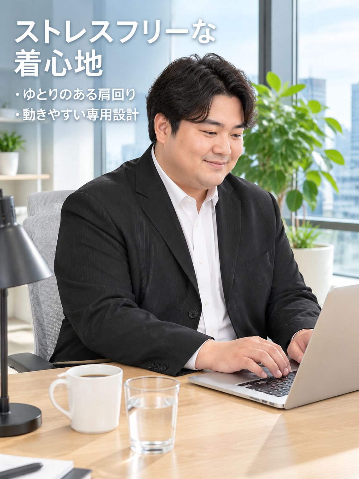 大きいサイズ 伸縮性 メンズスーツジャケット