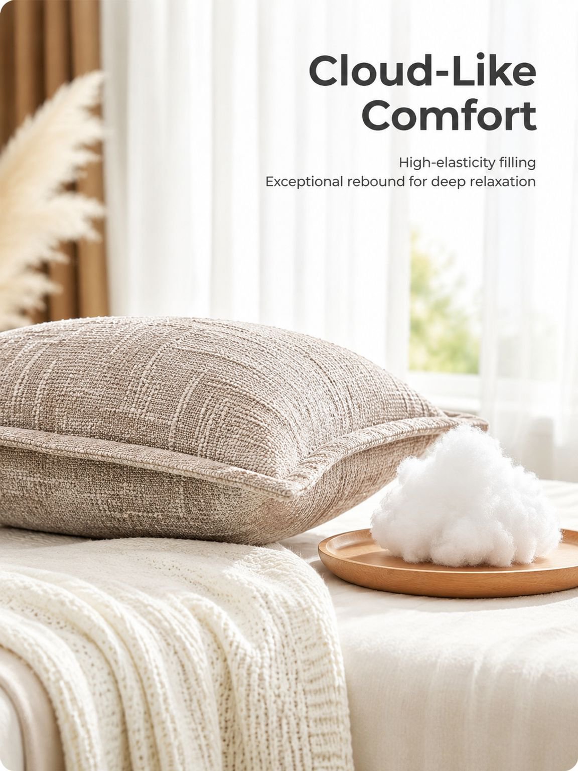 Uniquely designed decorative bow pillow on a chair