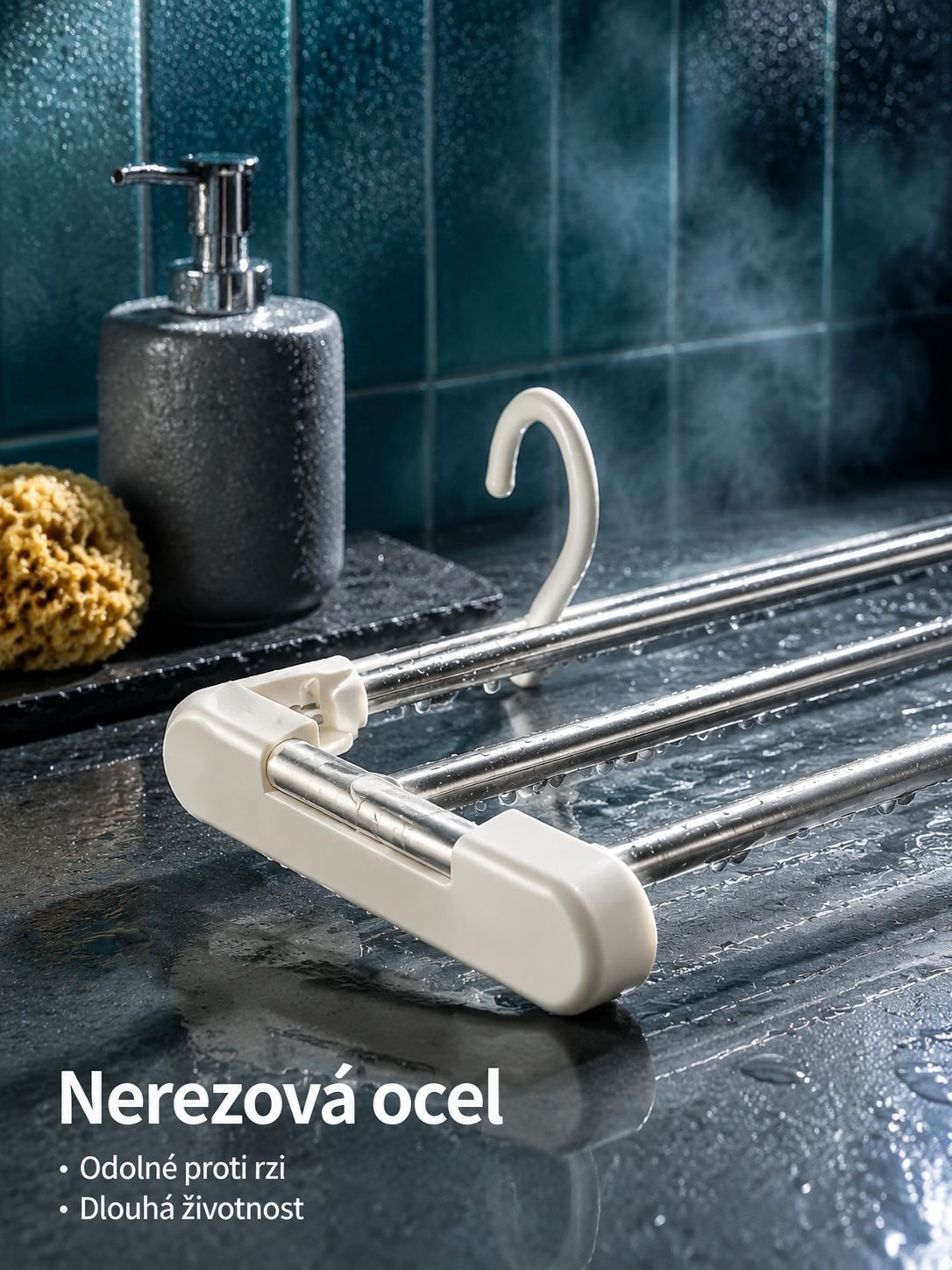 Nerezový roztažitelný multifunkční sušák