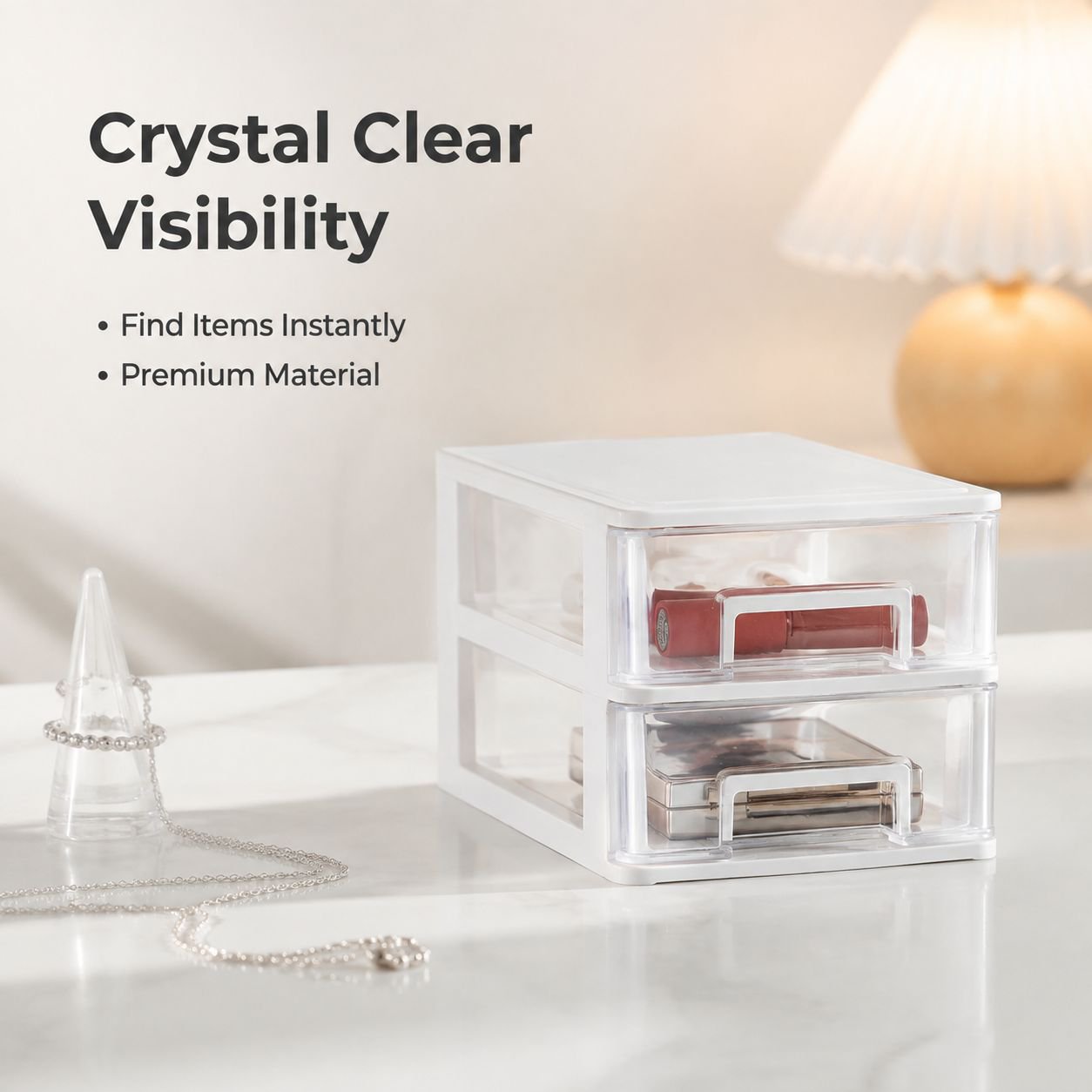Transparent Desktop Storage Box