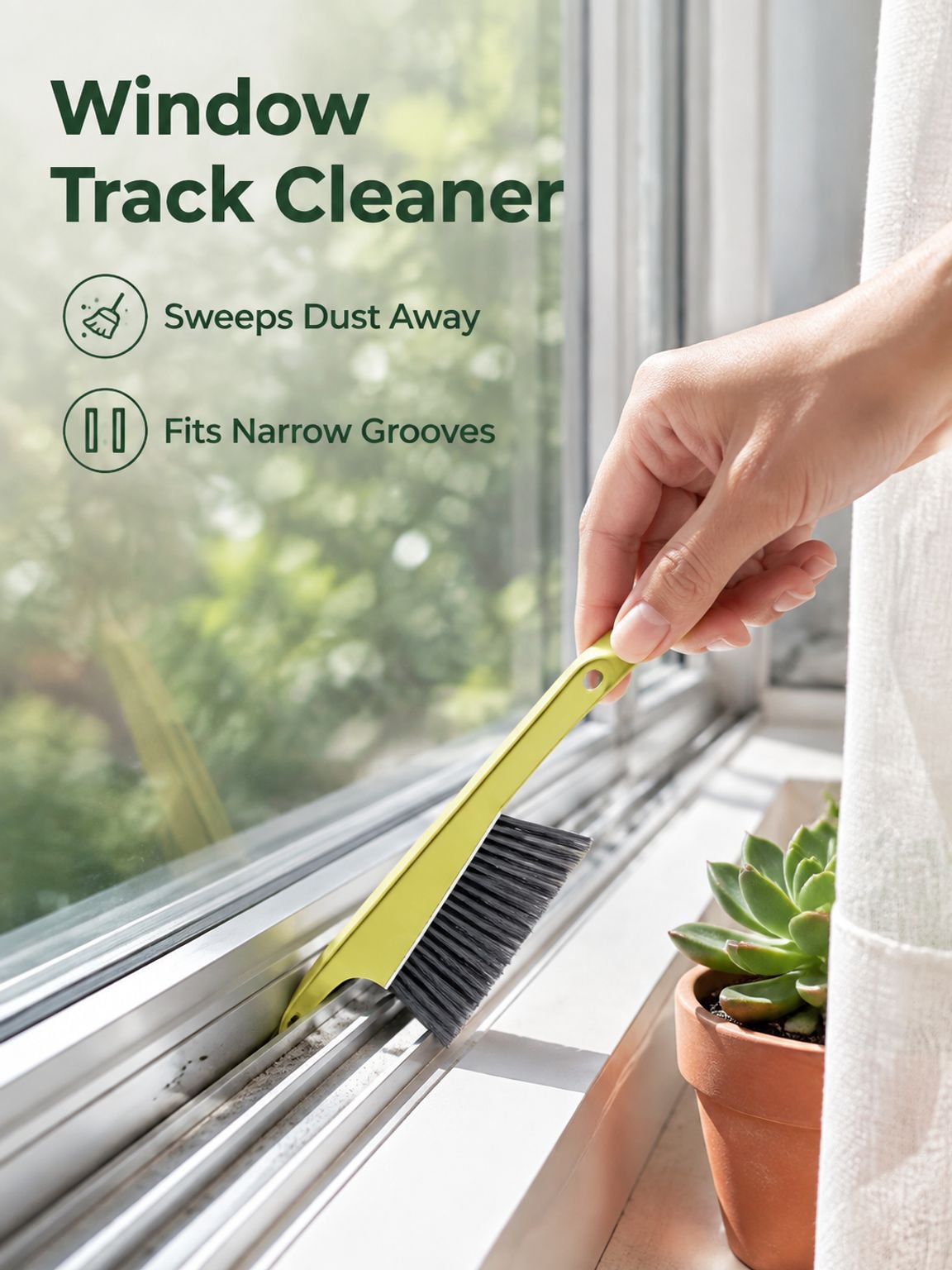 Multi functional perforated dust removal brush