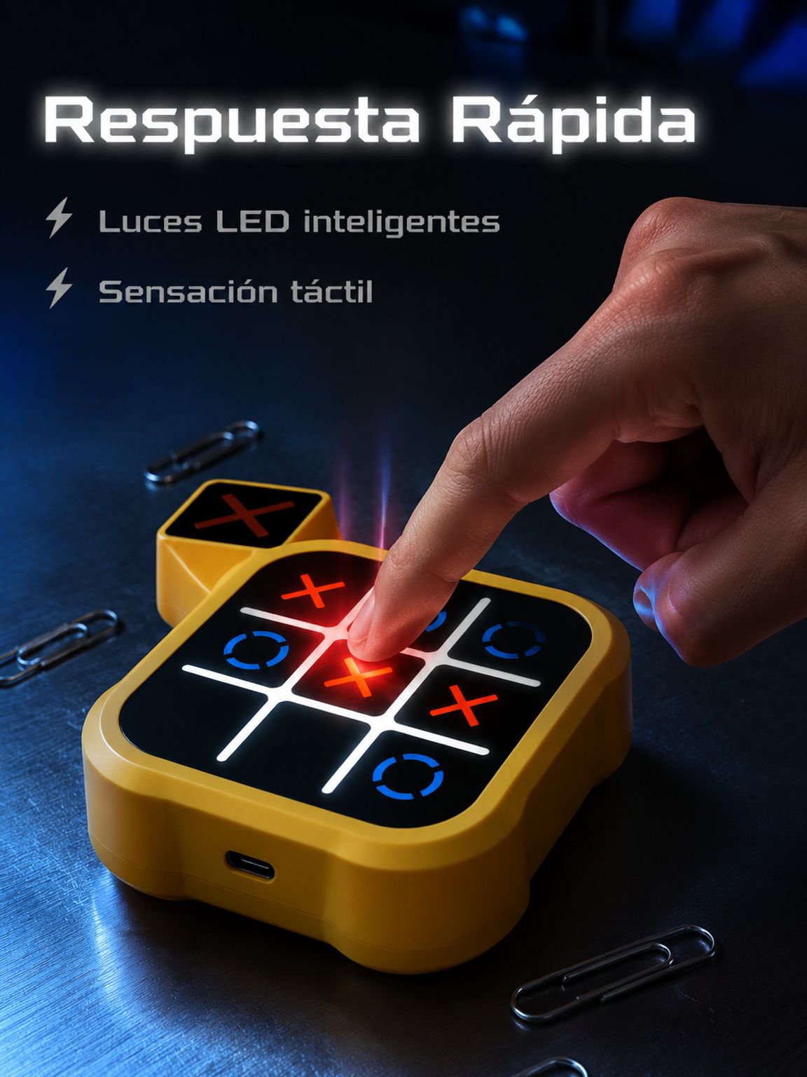 Juego electrónico de tres en raya de mesa