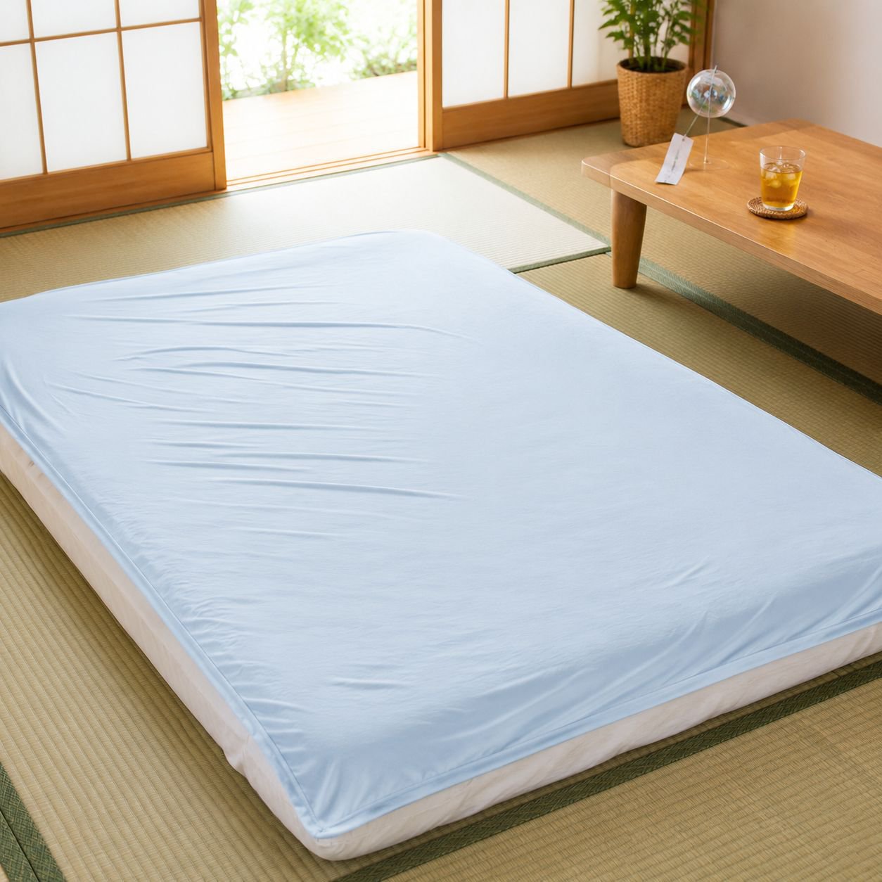 夏用アイスシルク冷却シーツ全体画像