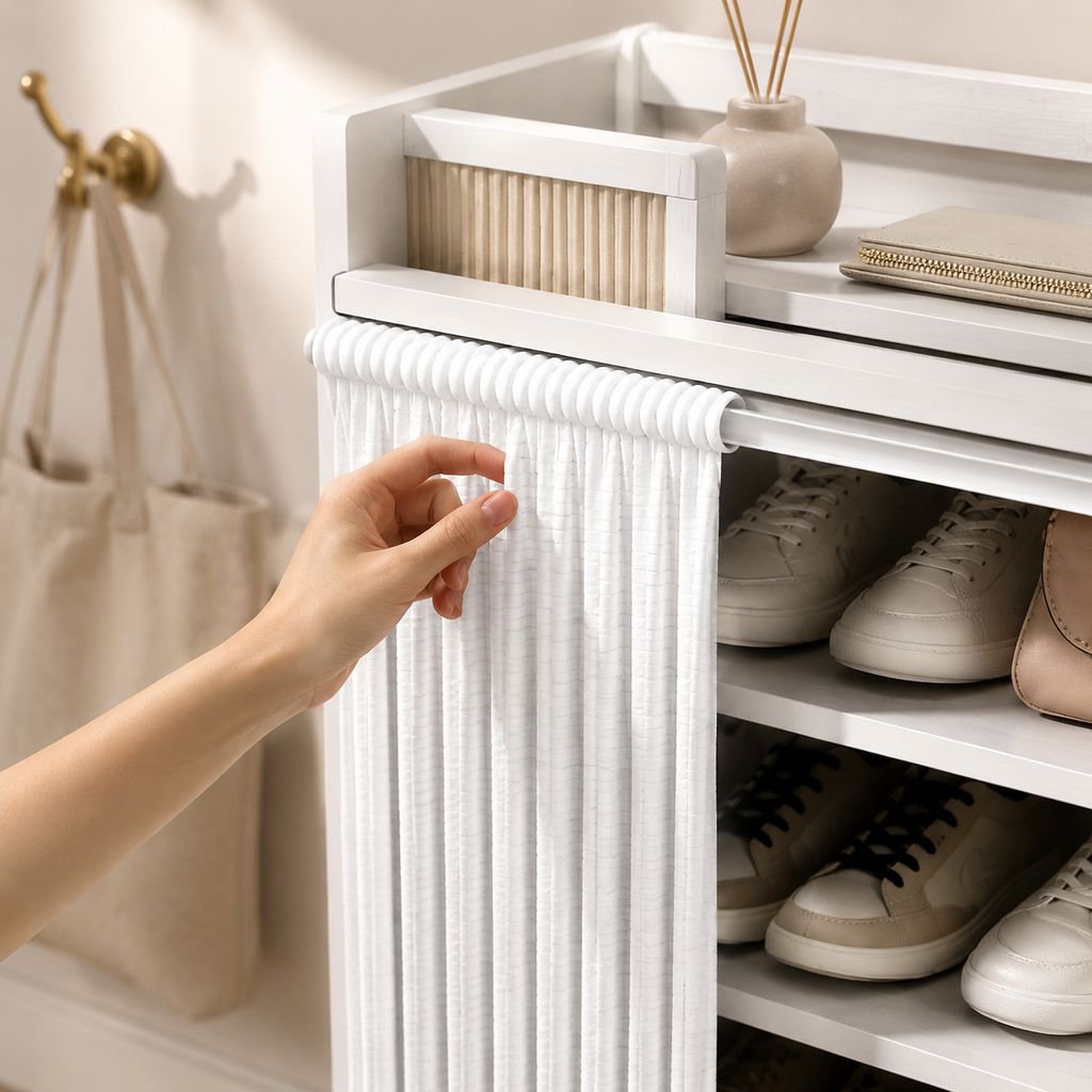 Transparent acrylic shoe shelf for small spaces