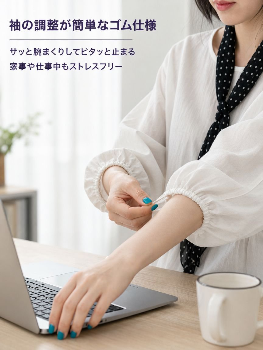 ウエストラインが強調されたシャツのディテール