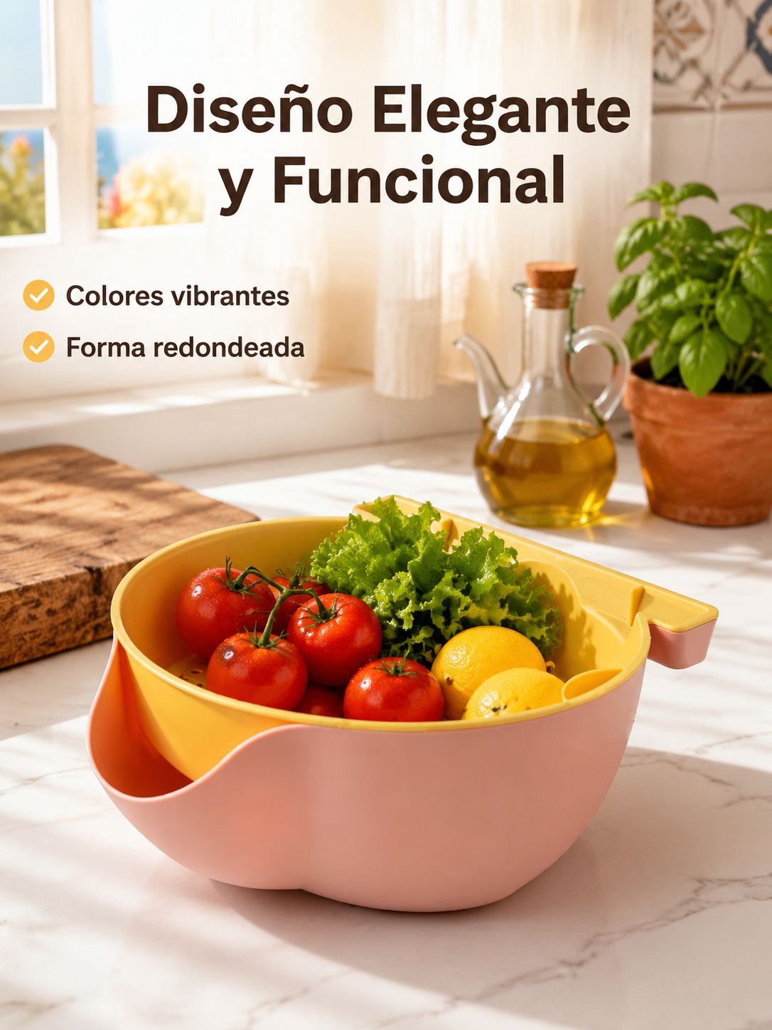 Cesta escurridora para verduras y frutas