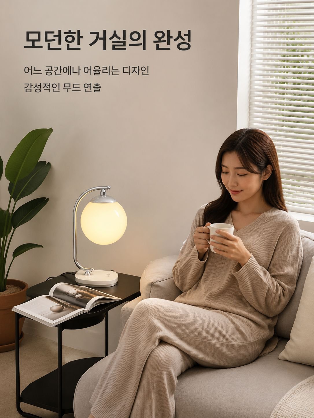 금속 곡선 테이블 조명