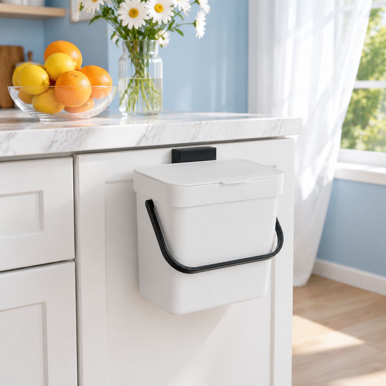 Cubo de basura montable en pared para cocina y baño