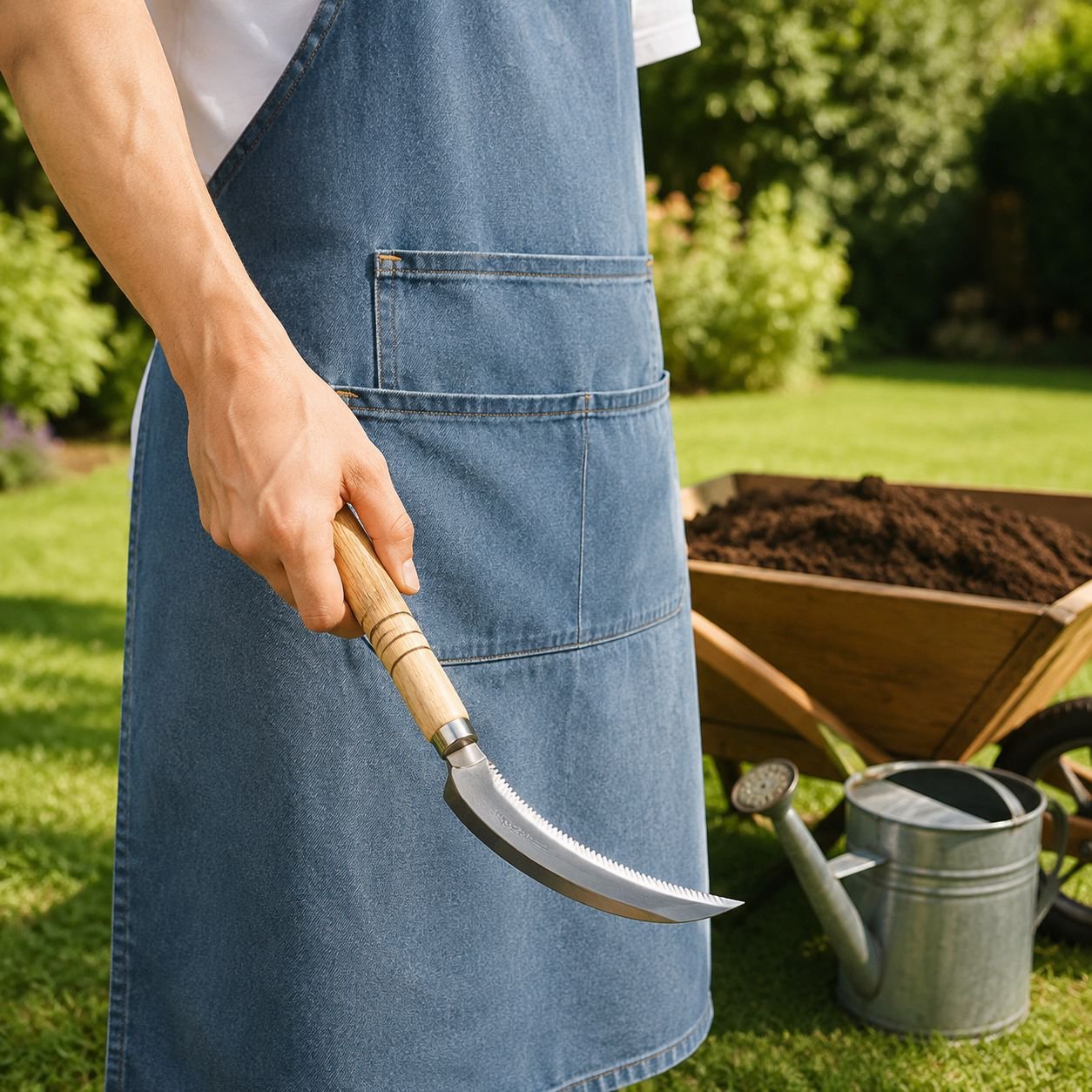 Stainless Steel Long Saw Blade Weeding Sickle