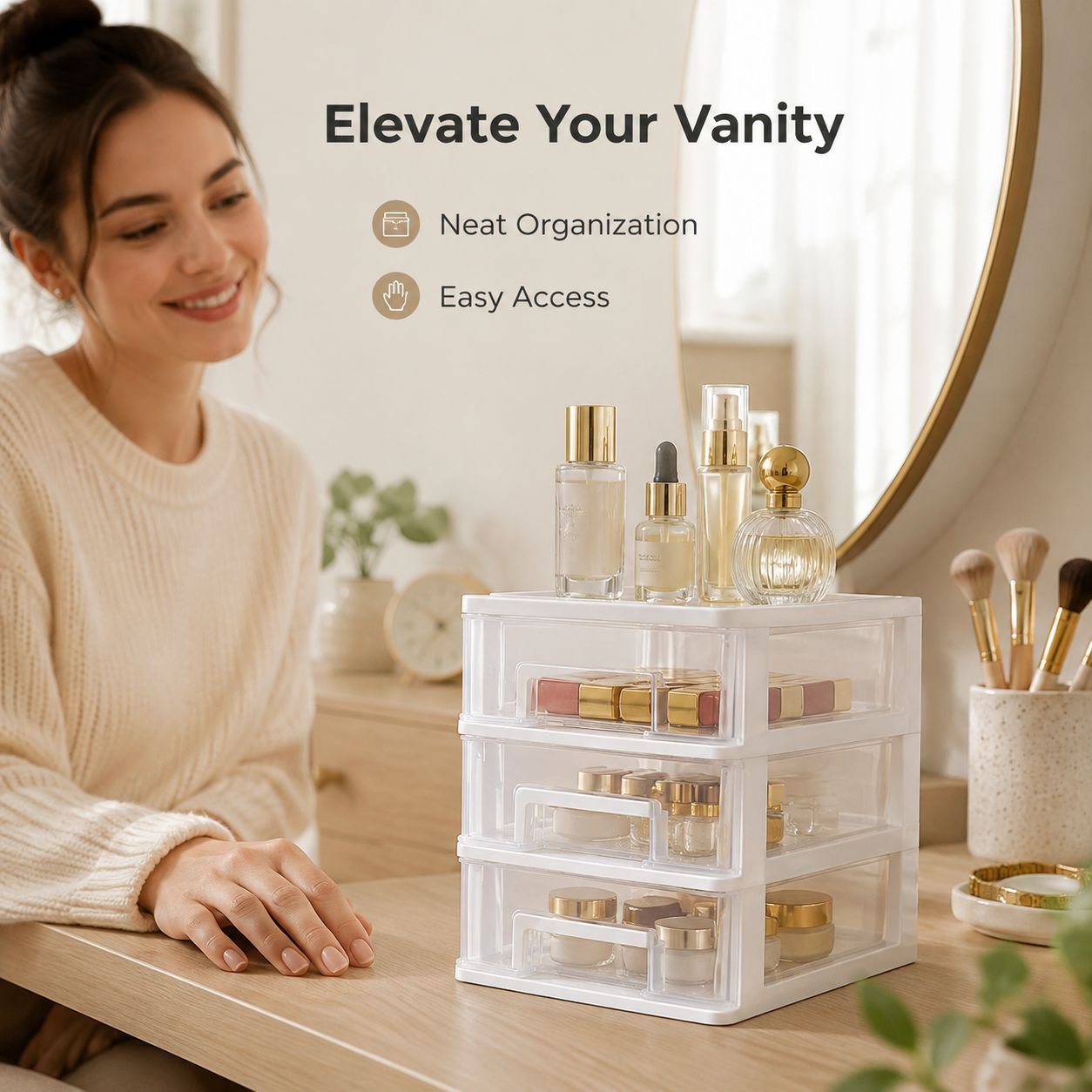 Transparent Desktop Storage Box