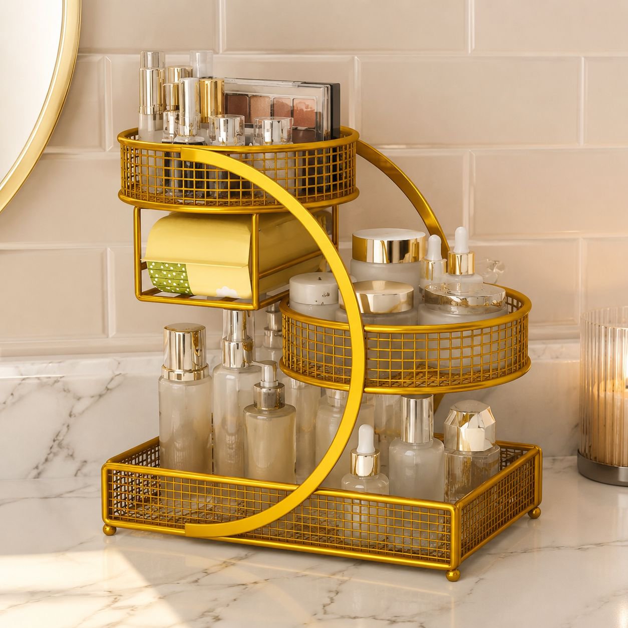 Desktop Organizer for Makeup and Toiletries