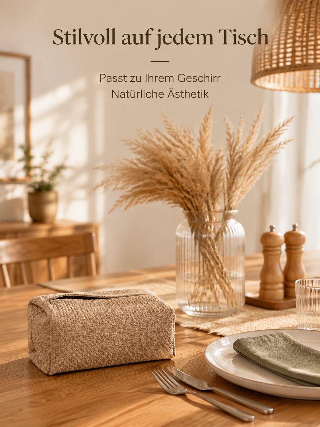 Minimalistische Taschentuchbox im japanischen Design