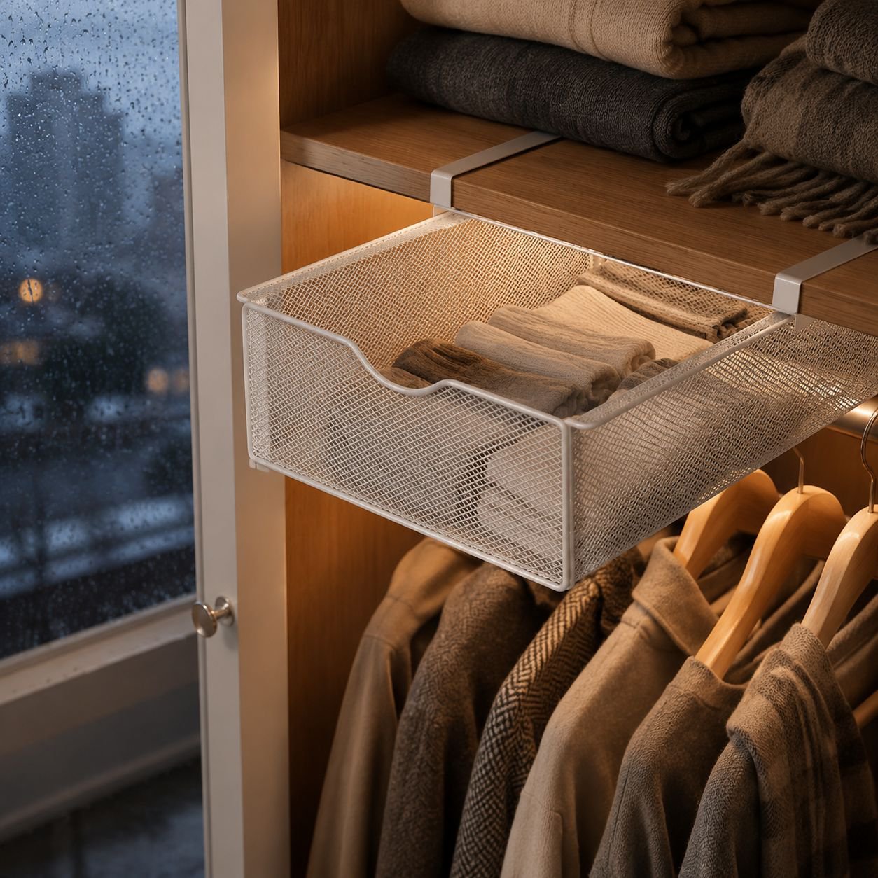 Closet storage box for bras, socks, and accessories