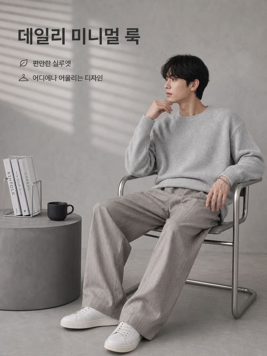 올드머니 스타일 드레이프 와이드핏 캐주얼 슬랙스
