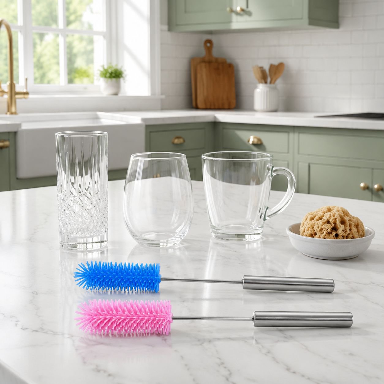 Exquisitely Designed Stainless Steel Press & Spin Brush