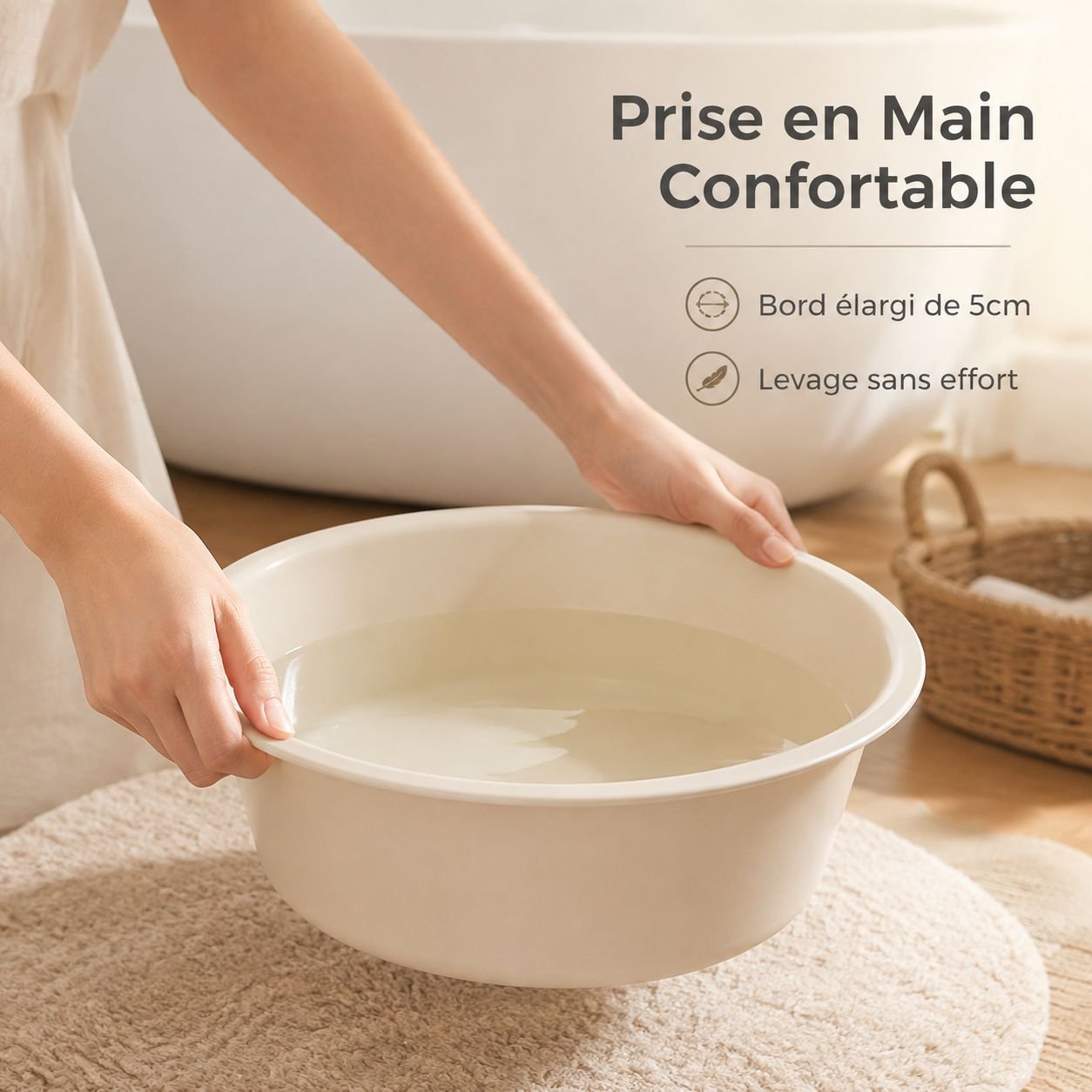 Bassin de lavage en plastique durable