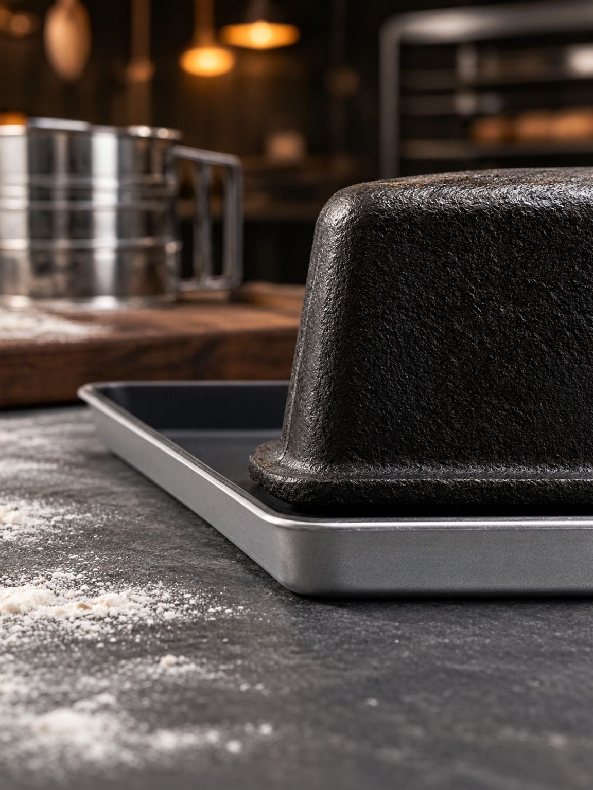 Charola rectangular antiadherente reforzada para hornear pasteles y pan