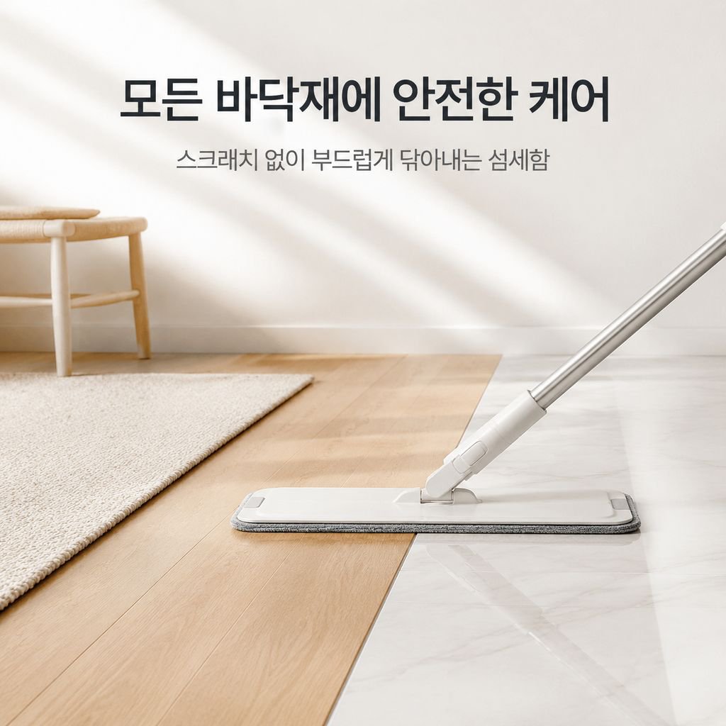 청결·오염 분리 자동 세척 회전 평면걸레 세트, 게으른이용 가정용 바닥걸레