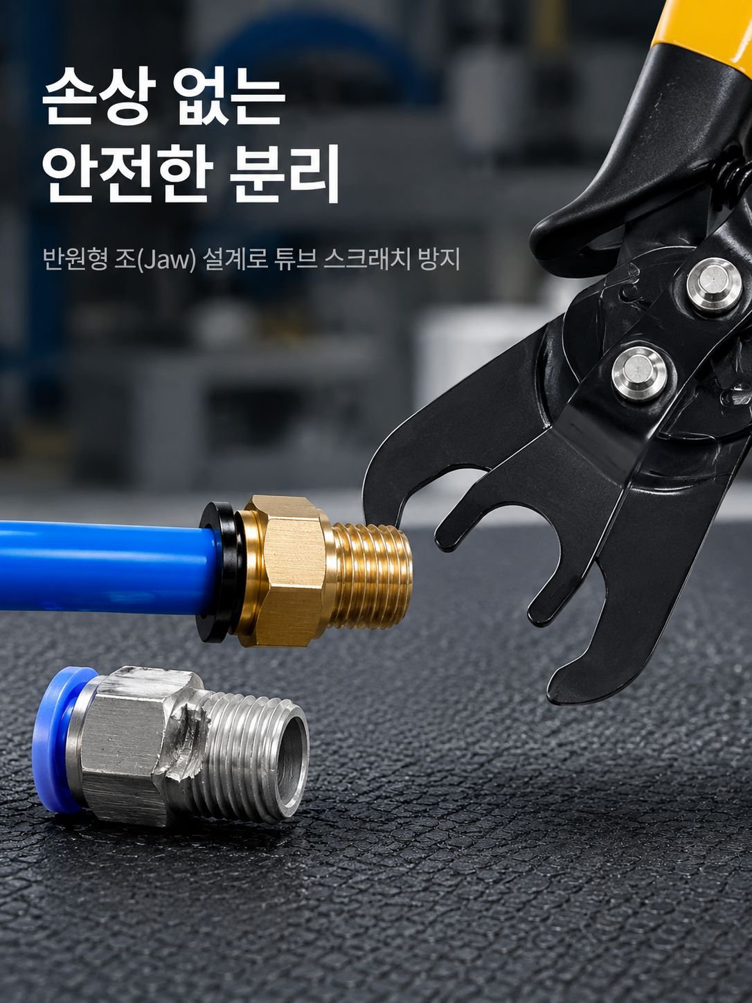 퀵 커넥터 분리 플라이어 사용 예시