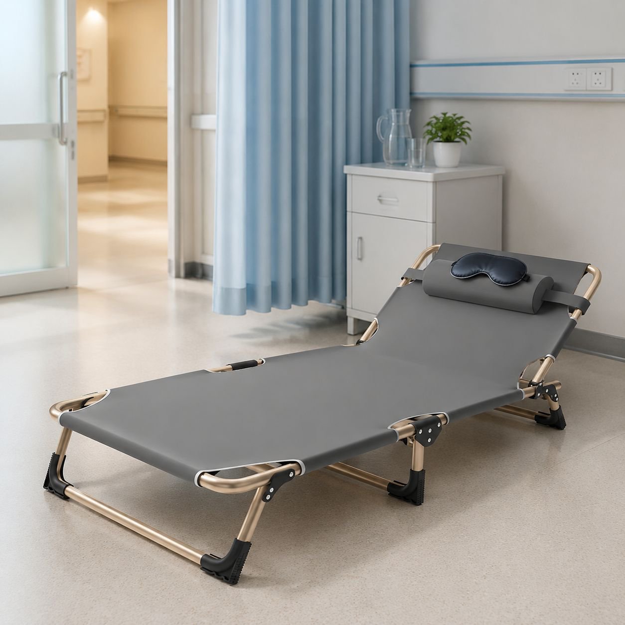 Hospital accompanying bed with comfortable padding