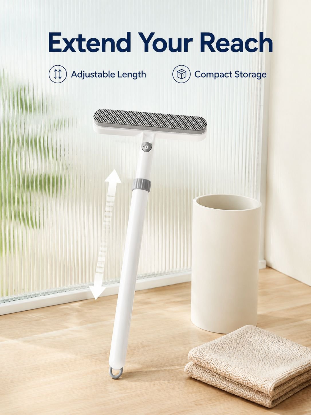 Extended Retractable Liquid Cleaning Wipe