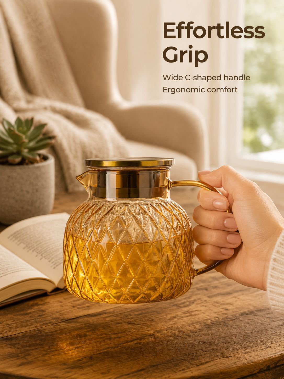 High borosilicate heat-resistant glass teapot