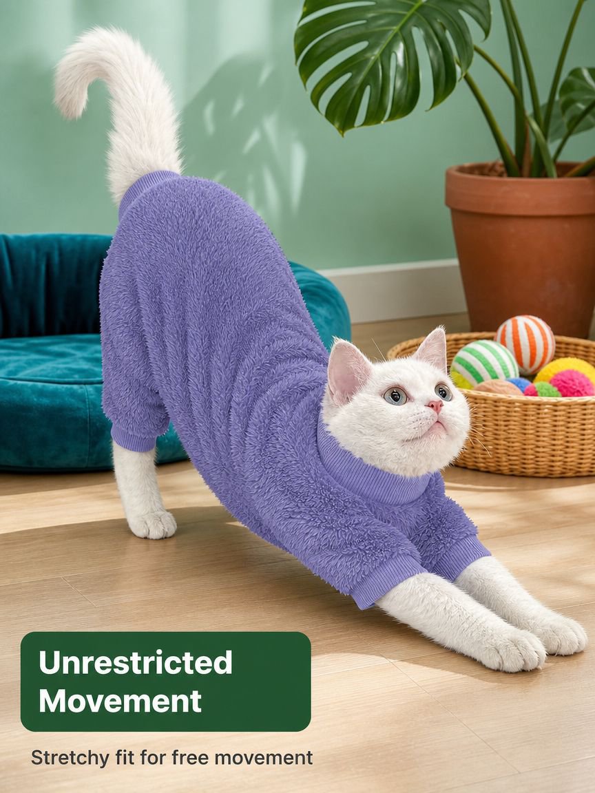 Pet cat turtleneck thick sweater