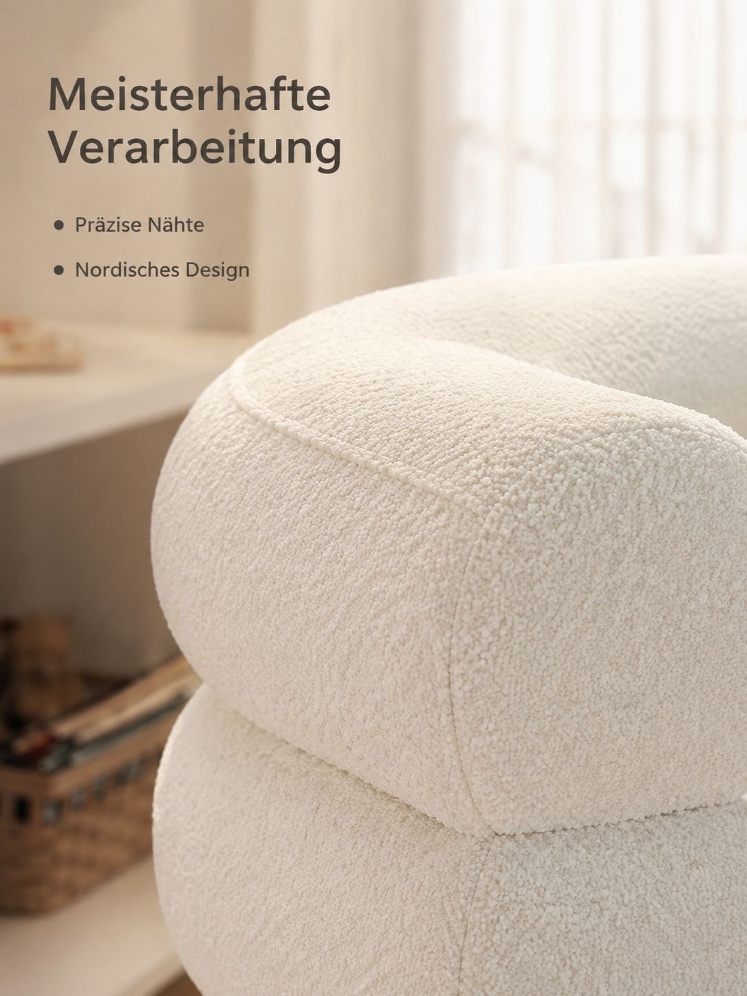 Geschlossener Sessel mit einladender Sitzfläche