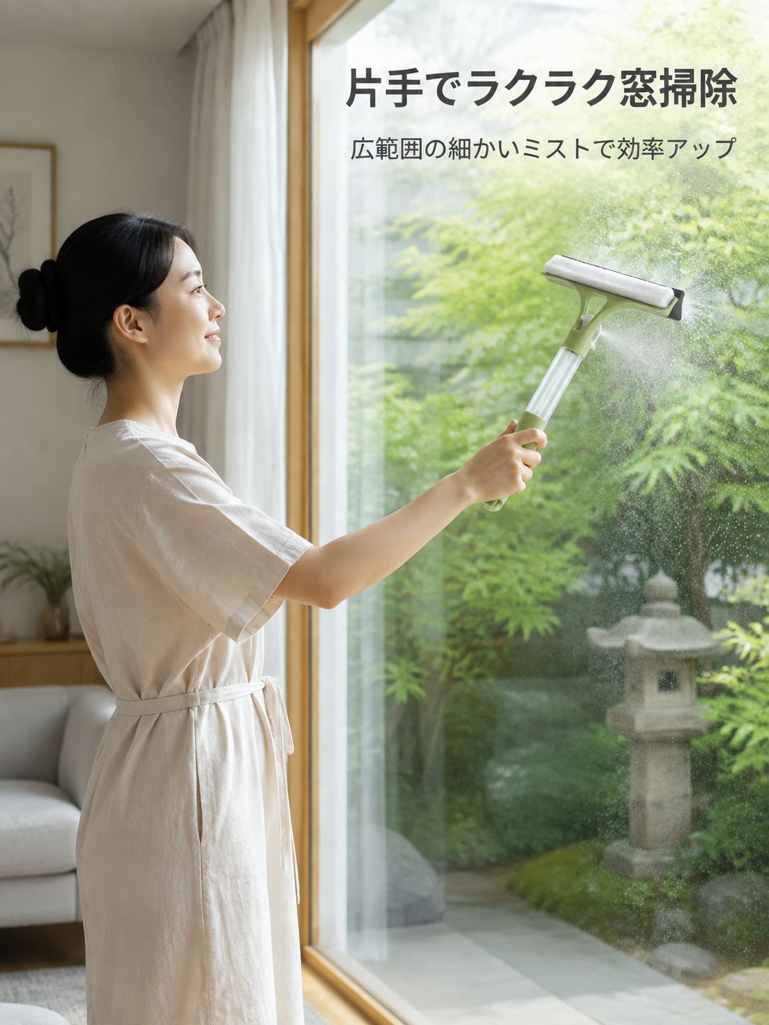 【ひと吹きできれいに】トリプルガラス掃除神器