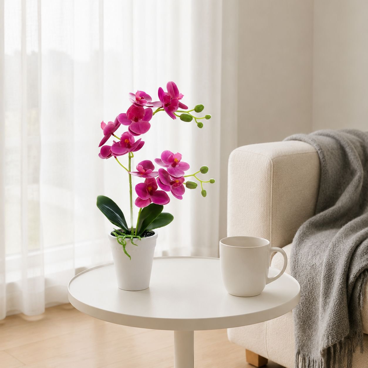 홈 데코 인조 나비란 화분 분재