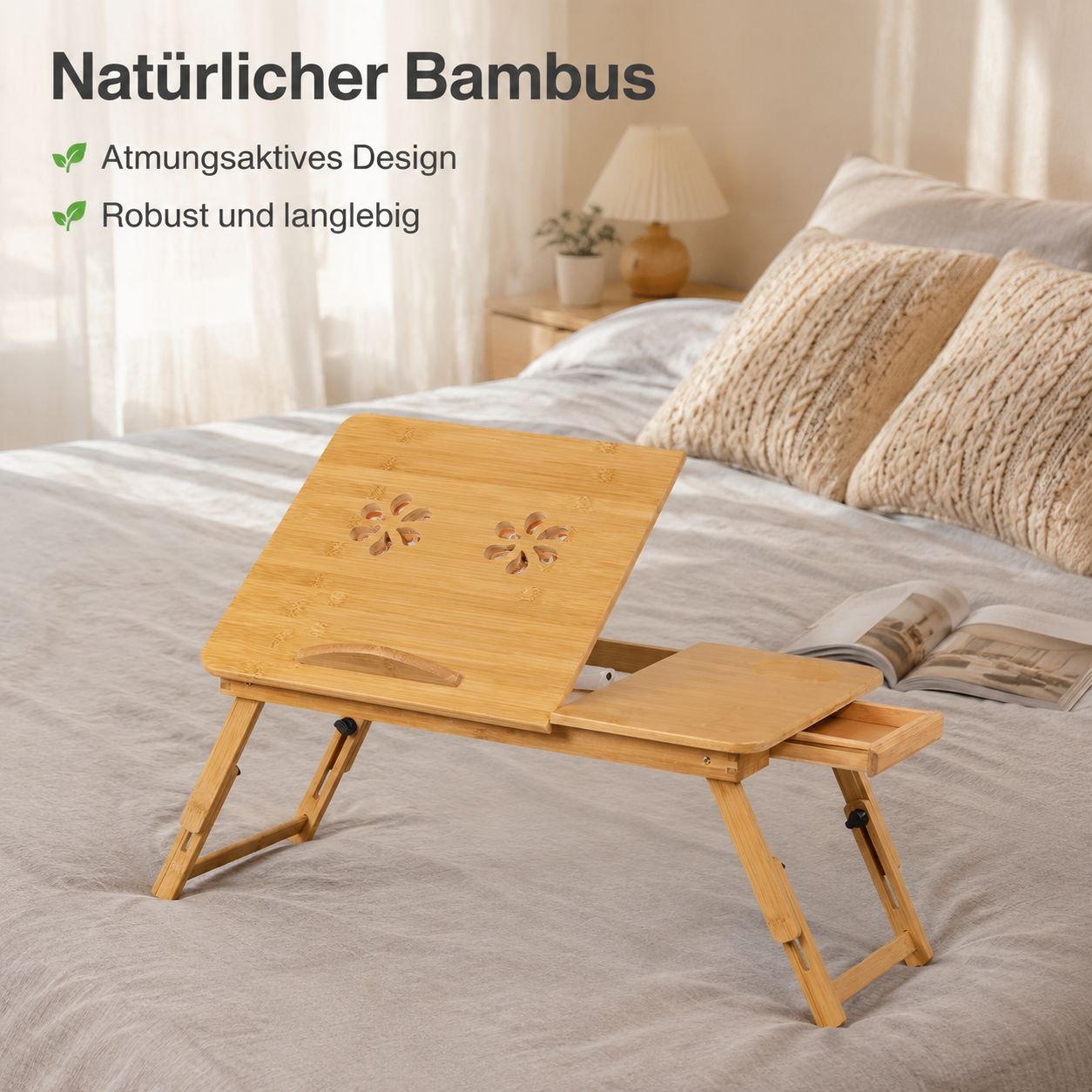 Klappbarer Computertisch/kleiner Schreibtisch fürs Bett