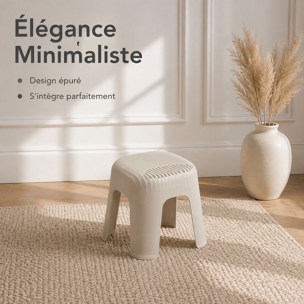 Tabouret en plastique antidérapant empilable et épaissi