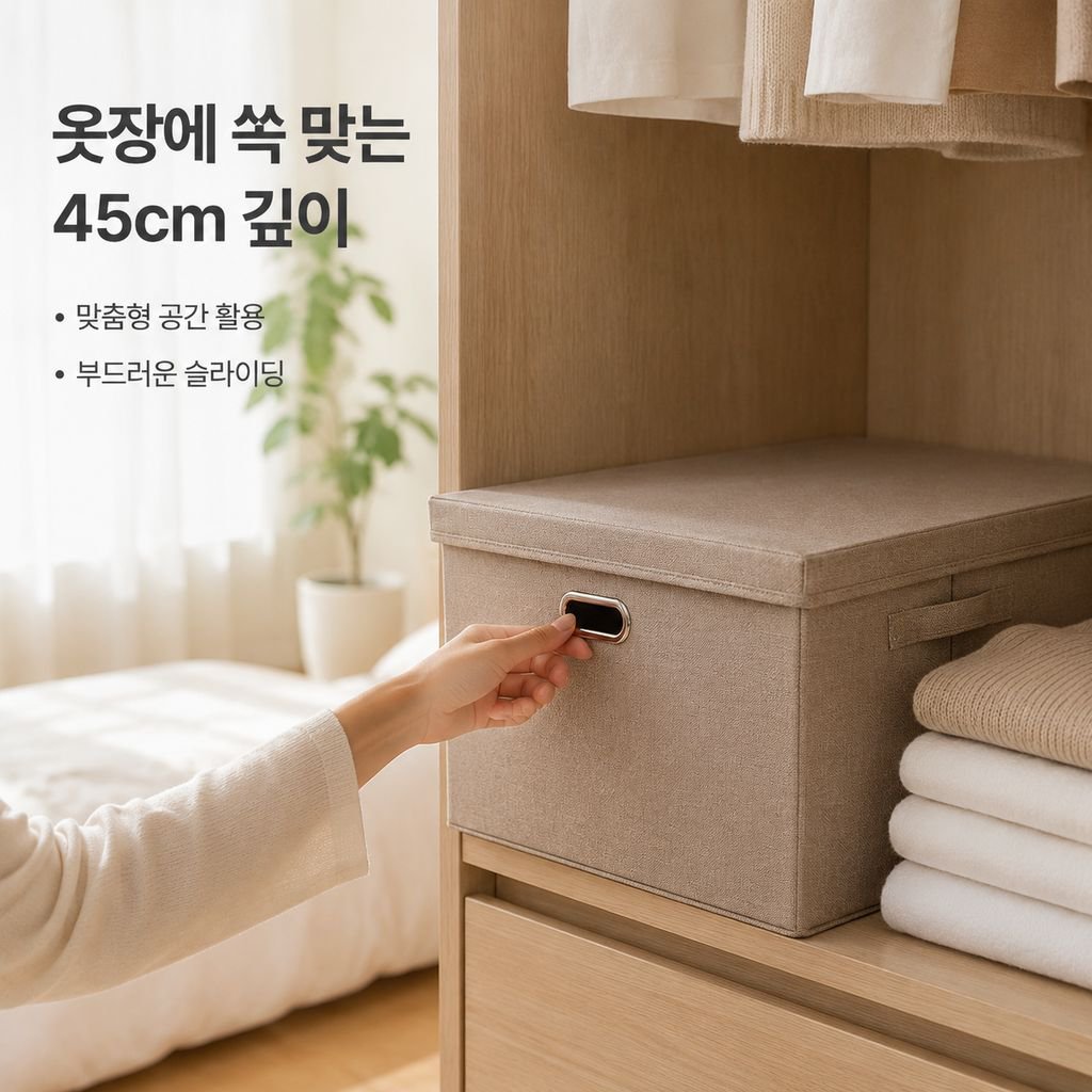 두꺼운 접이식 대용량 가정용 수납함