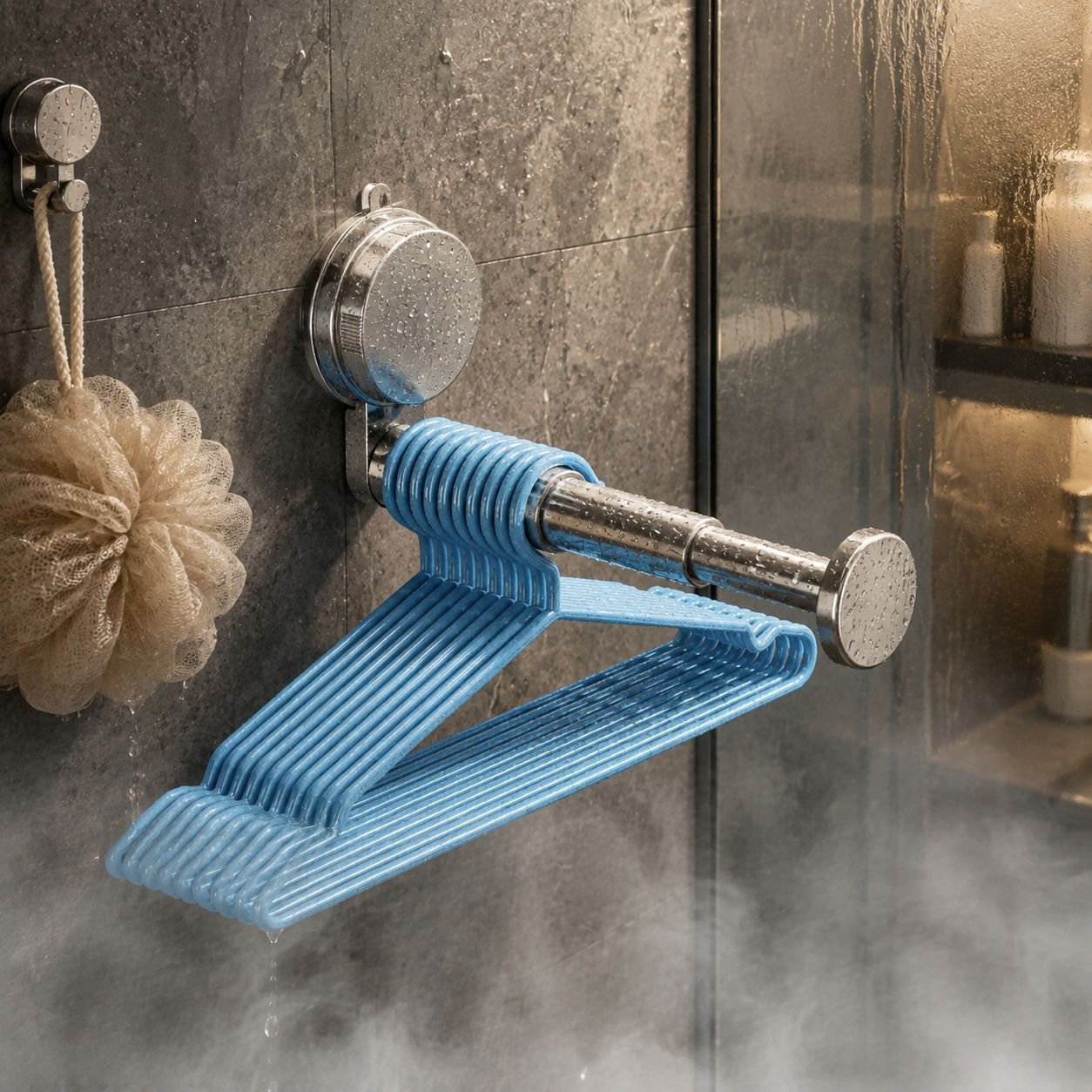 Balcony clothes hanger with retractable design