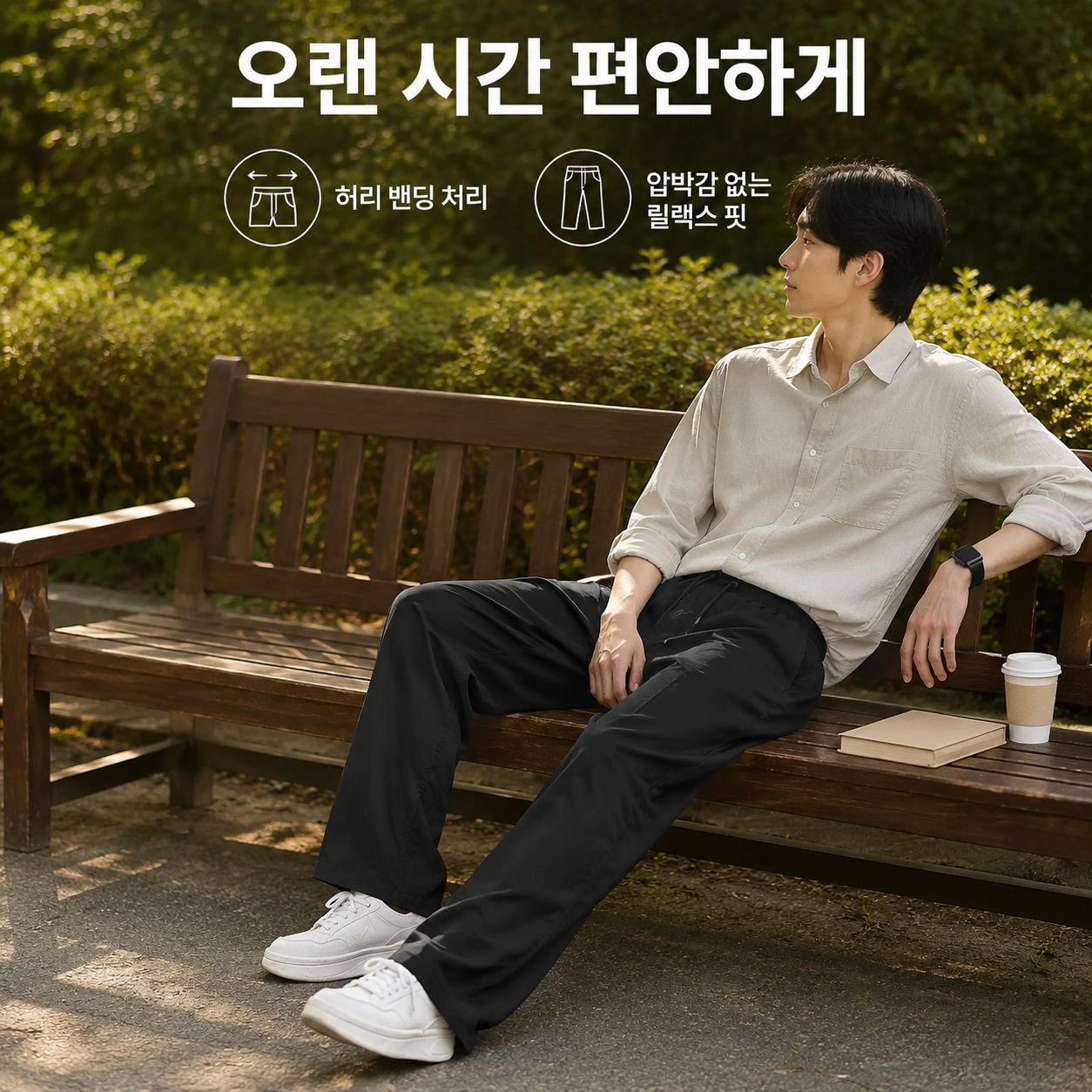 남성용 경량 속건성 캐주얼 바지