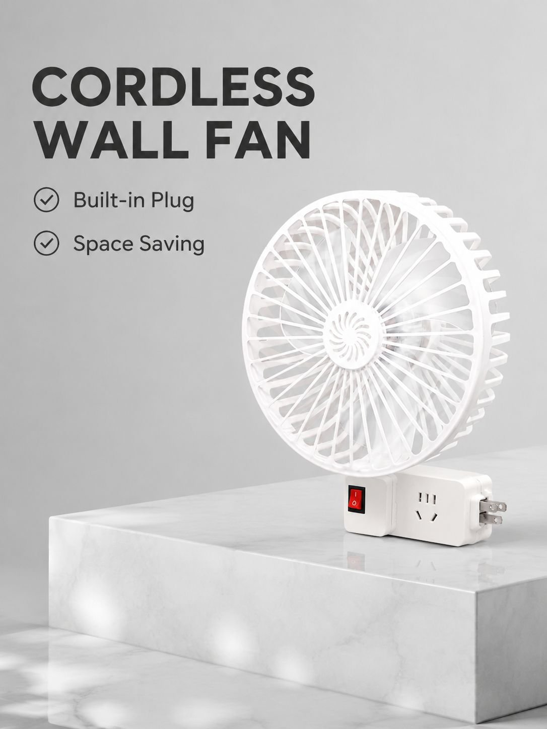 Aroma diffuser fan, quiet and powerful, universal three-prong plug, all-in-one small fan for kitchen