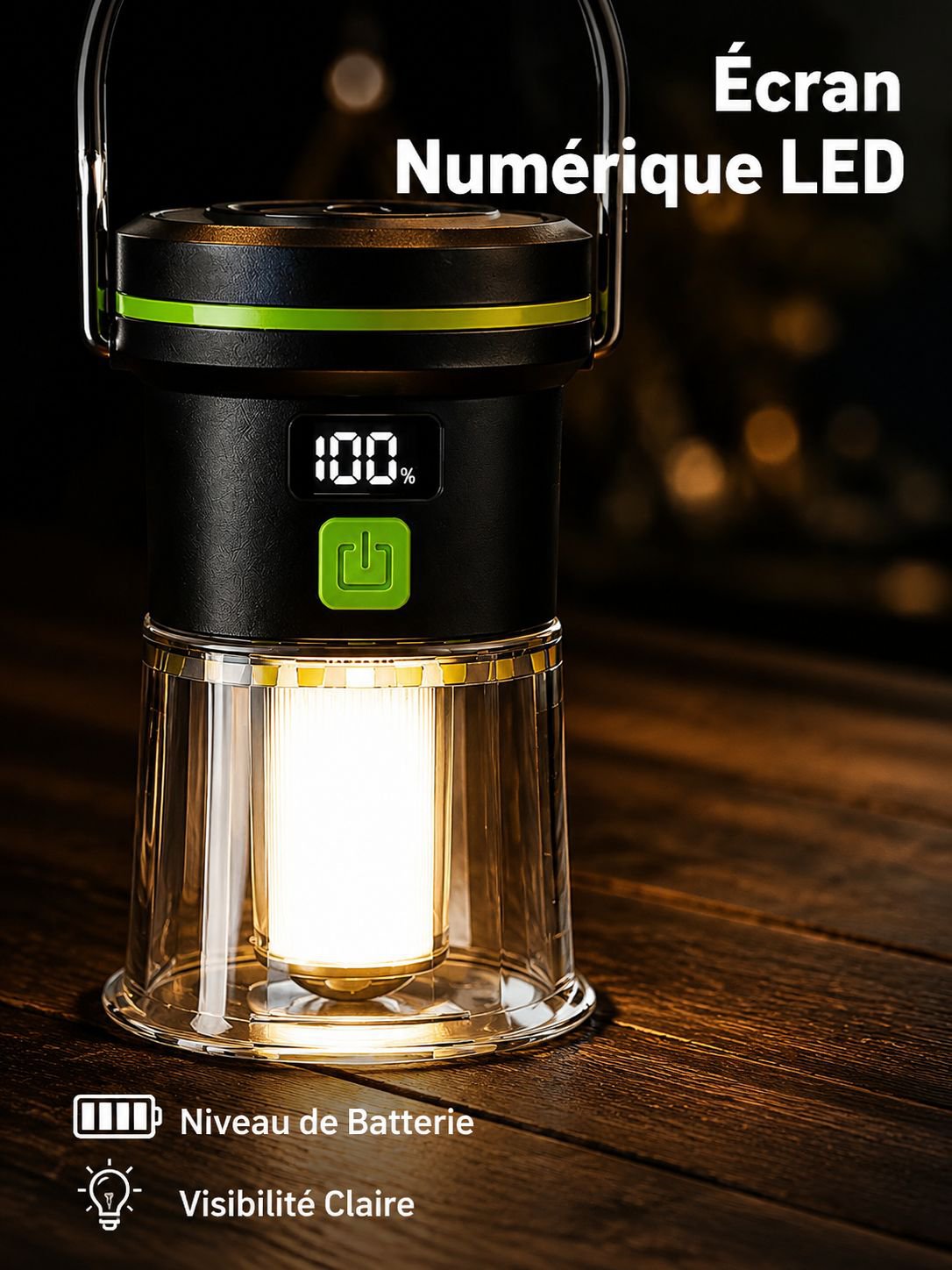 Nouvelle lampe de camping portable d'extérieur, rechargeable USB, lanterne de camp à main