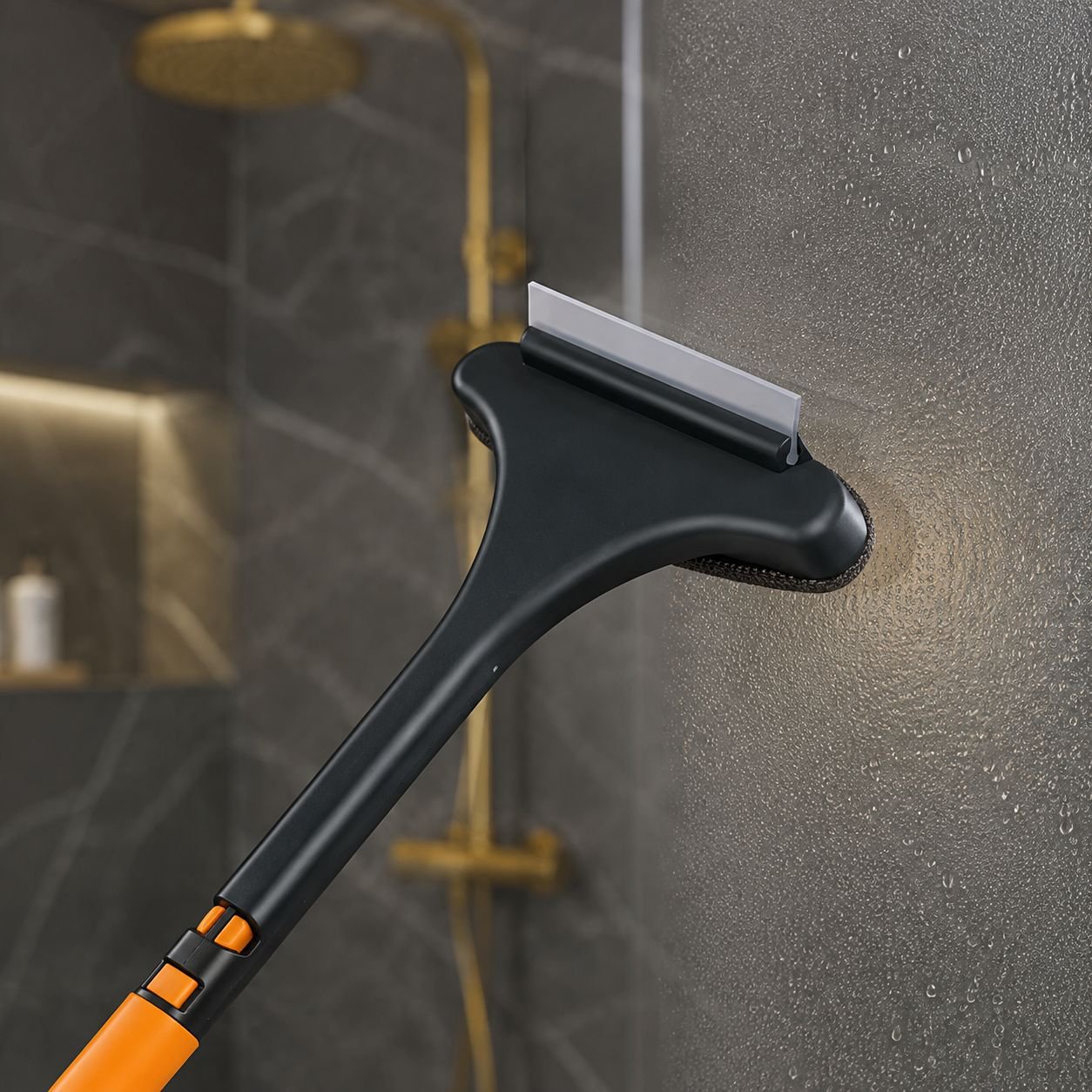 Curtain squeegee tool for household cleaning