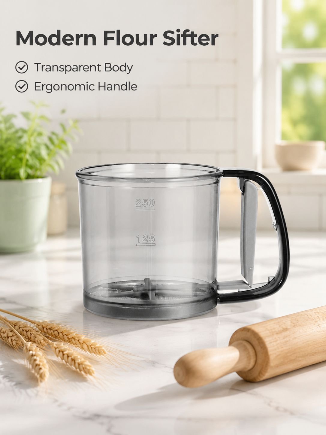 JMY - Semi-automatic Handheld Flour Sieve