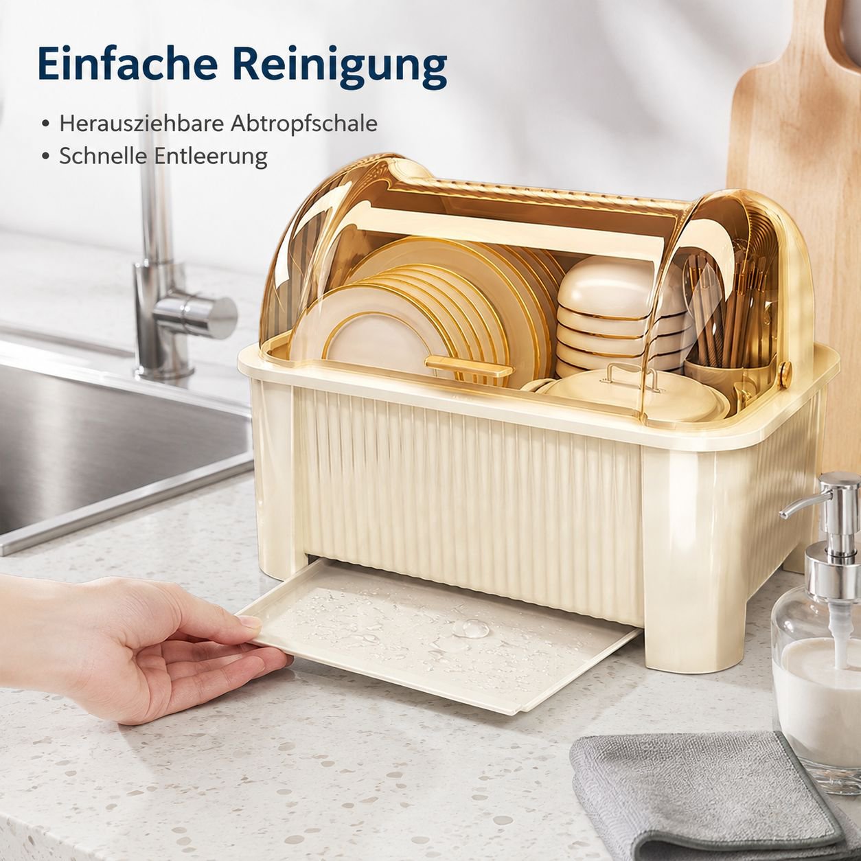 Haushalts-Kunststoff-Geschirrständer Aufbewahrungsregal