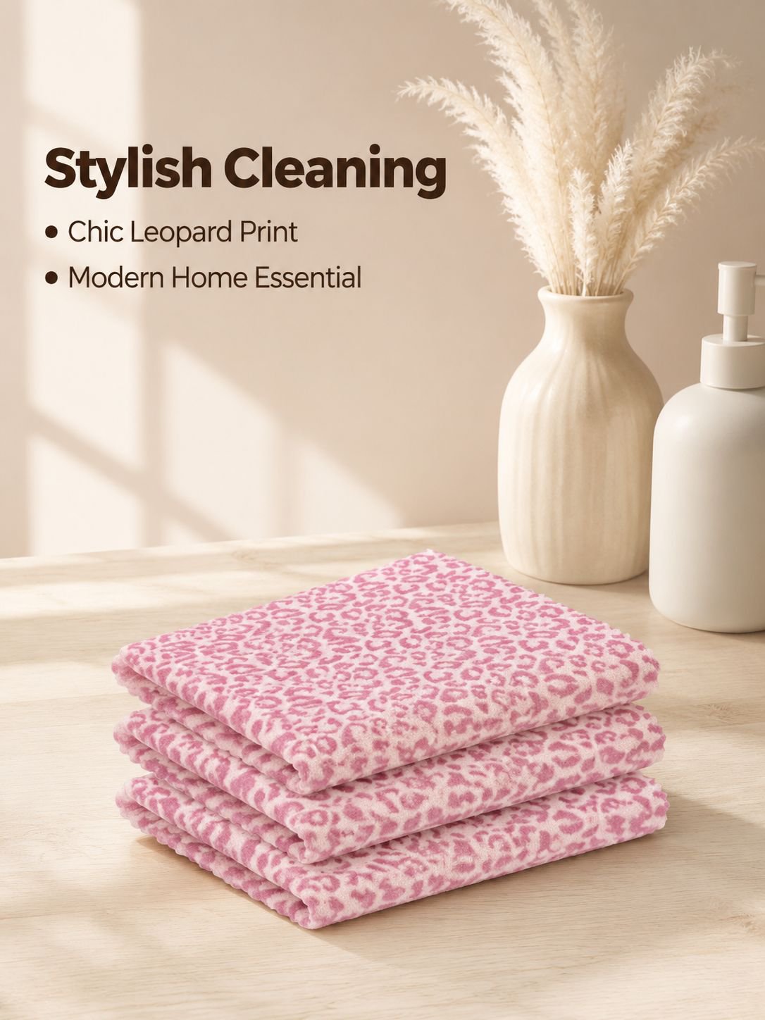 Thickened Leopard Print Cleaning Cloth