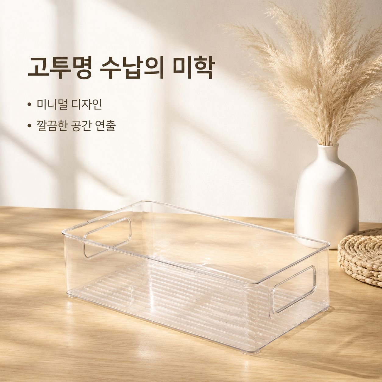 데스크탑 수납함 PET 투명 수납함